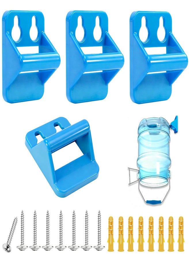 WFCYX 4 Pcs Multifunctional Ice Bucket Hanger Bracket, Ice Bucket Hook Holder, Fit for Saf-T-Ice Tote Drying Rack, W/Screws & Anchors, for Sanitary Drying, Cleaning, Convenient Storage - Image 1